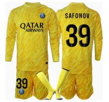 Paris Saint-Germain Matvei Safonov #39 Bramkarskie Koszulka Trzecia dzieci 2024-25 Długi Rękaw (+ krótkie spodenki)